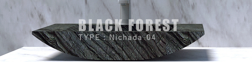 Black forest marble rectangular washbasin 45x60cm modern style Thailand