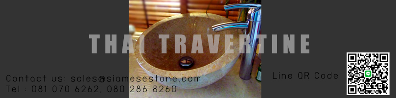 Modern round sloped stone basin sink diameter 45cm natural stone Thailand