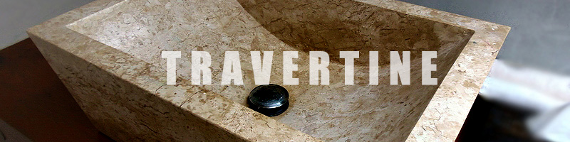 Rectangular travertine basin sink 40x60cm modern style Thailand I AM STONE
