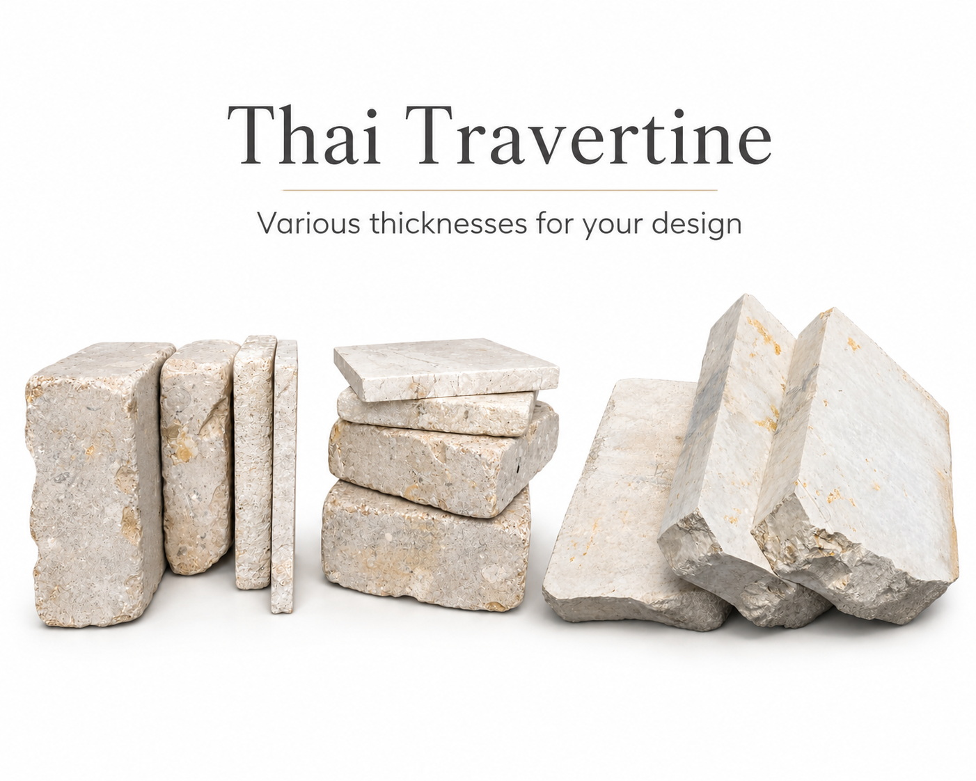 Thai travertine various thickness custom cut Thailand